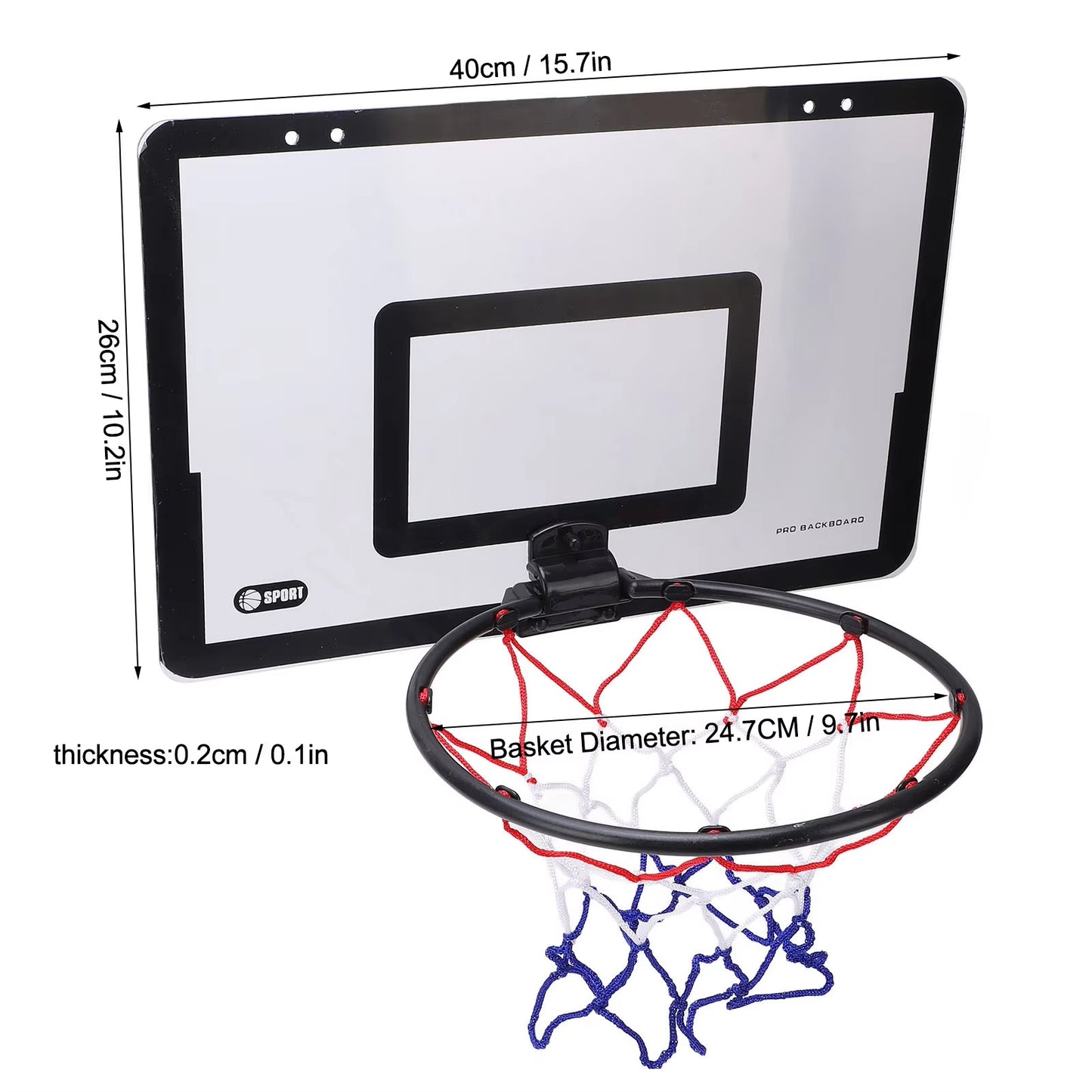 Hanging Door Mounted Basketball Hoop Set Perforation Indoor Basketball Hoop Including Basketball Pump for Basketball Lover